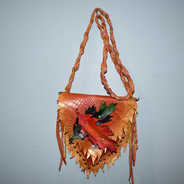 Fall leaf 3d purse with oak leaves - this one available now