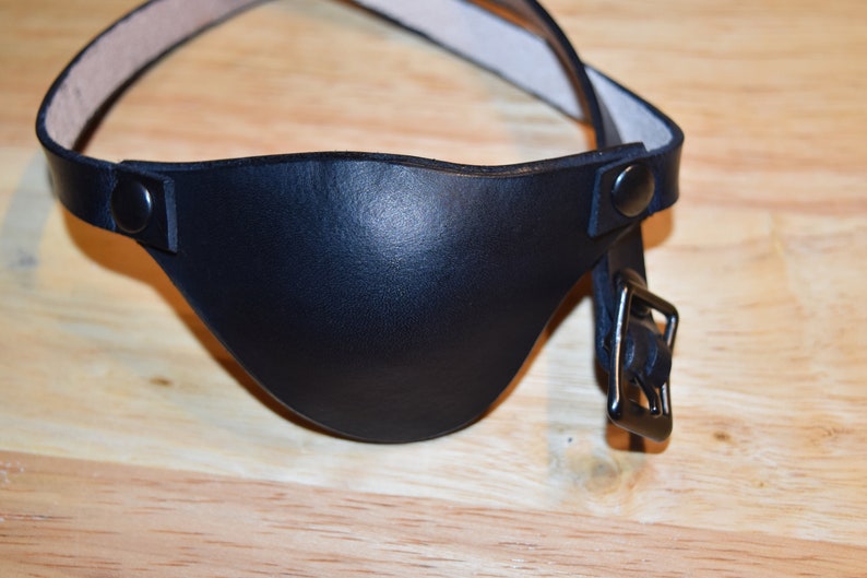 Black Leather Eye Patch With Adjustable Buckle Will Work for - Etsy