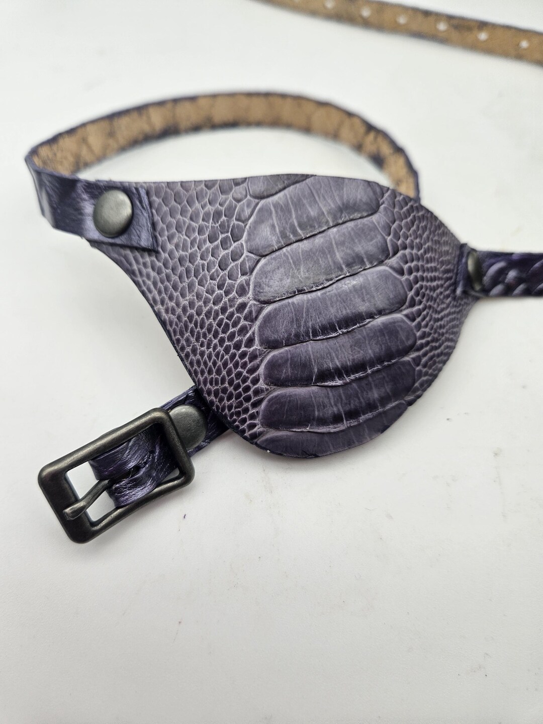Dragon Scale Leather Eye Patch With Adjustable Buckle for Unisex -will ...
