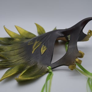 Forest phoenix, fire phoenix dragon, gryphon leather mask - custom orders for ones like it image 7