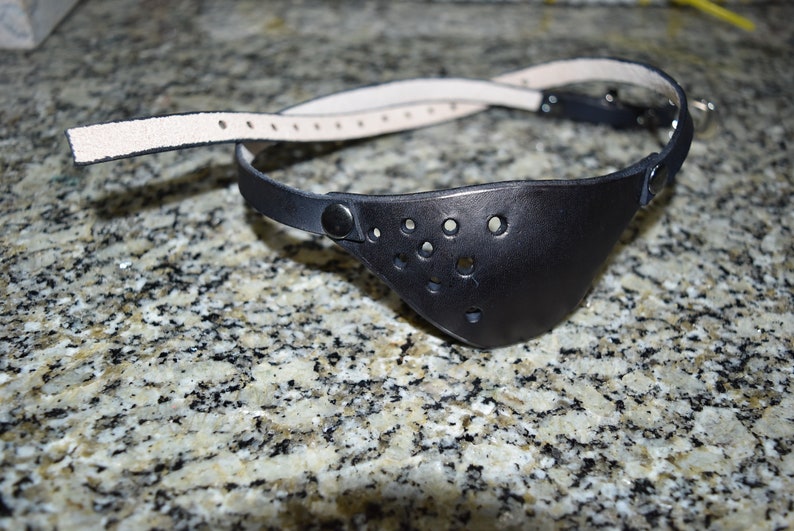 Leather Eye Patch With Adjustable Buckle Vented Will Work Etsy