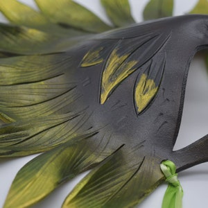 Forest phoenix, fire phoenix dragon, gryphon leather mask - custom orders for ones like it image 9