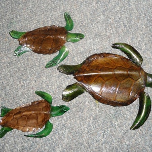 Leather Sea turtle wall hanging image 8