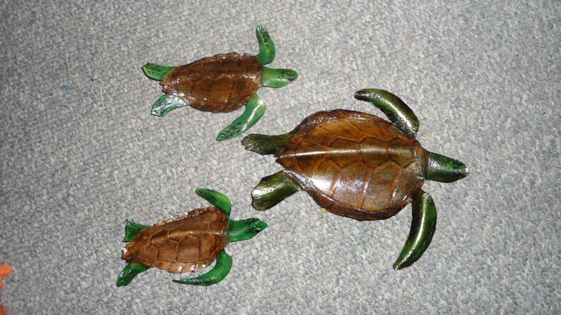 Leather Sea turtle wall hanging image 8