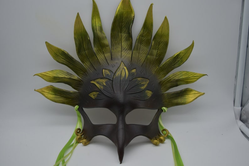 Forest phoenix, fire phoenix dragon, gryphon leather mask - custom orders for ones like it Forest