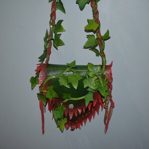 Poison ivy leather purse - ivy costume - green purse - custom order Green/red