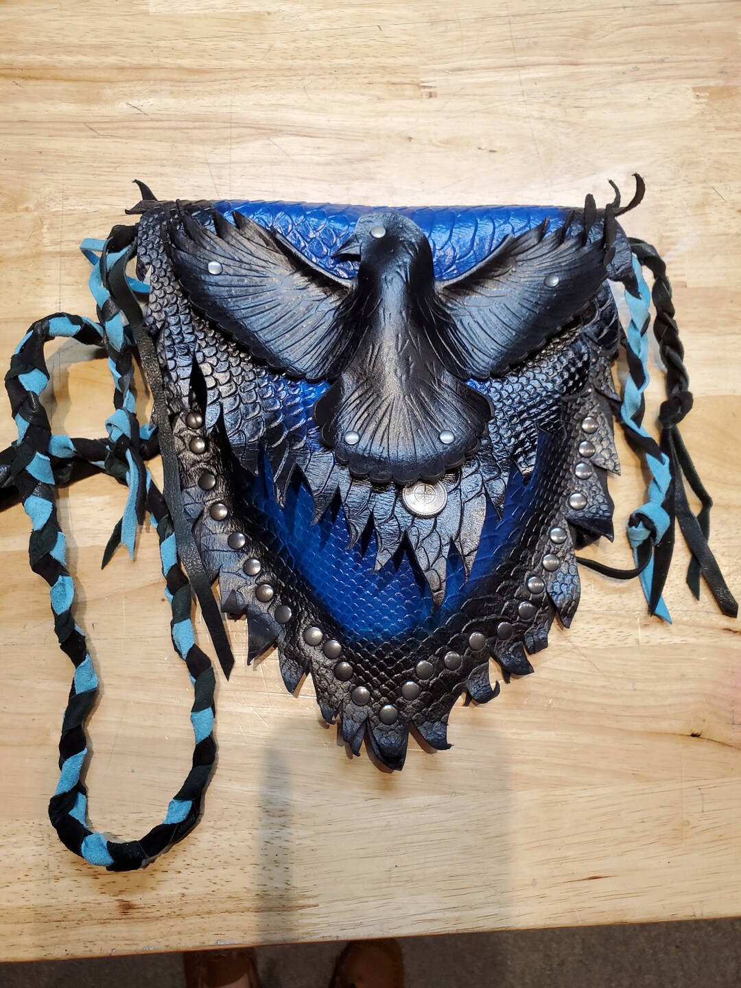 Fantasy Crow or Raven Purse 9 Inch Size Purae Across the Top Etsy