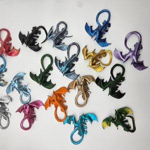Mini Dragon decoration leather ornament,3 inches hanging dragon , car mirror hanger, Christmas tree - mini leather dragon
