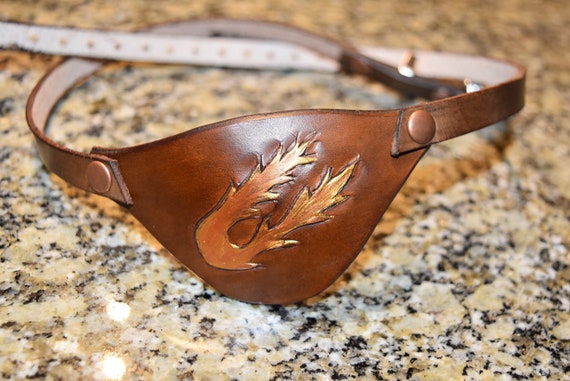Custom Leather eye patch with adjustable buckle for unisex - will work for permanent use not touching the eye