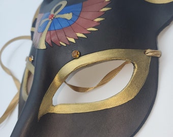 Anubis leather mask - dog mask for men or unisex - custom order