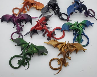 Leather Dragon Hair sticks - dragon - custom order