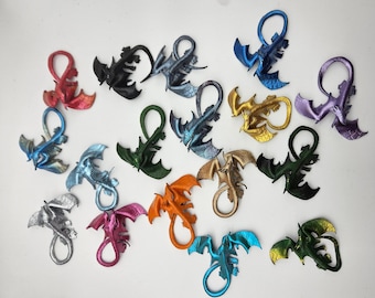 Mini Dragon decoration leather ornament,3 inches hanging dragon , car mirror hanger, Christmas tree - mini leather dragon
