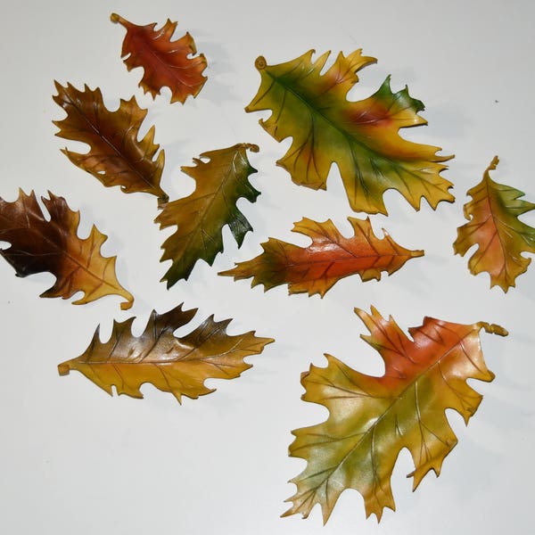 Oak Leaf Metal Wall Sculpture Etsy