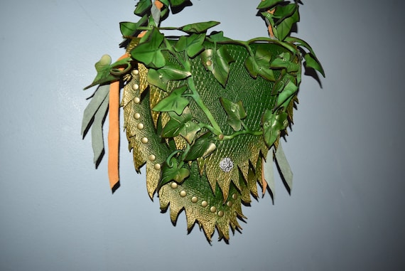 Poison ivy leather purse - ivy costume - green purse - custom order