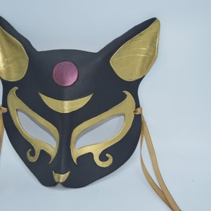 Bast leather mask - cat mask for women or unisex - custom order for one like it