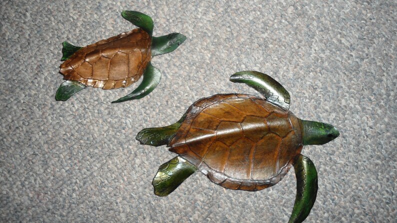 Leather Sea turtle wall hanging image 6