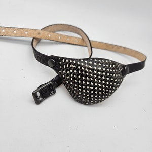 Dragon scale Leather eye patch with adjustable buckle for unisex -will work for permanent use not touching the eye