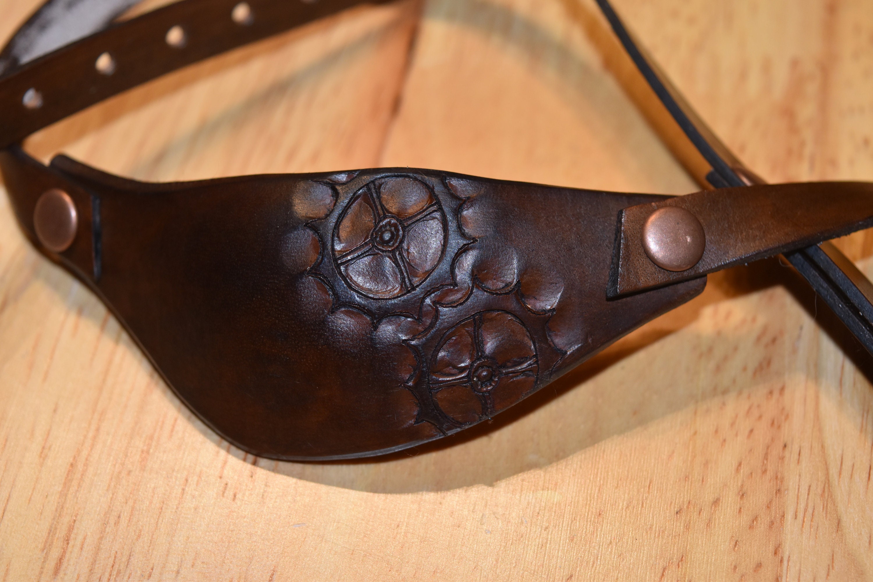 Two Gear SLIM Leather Eye Patch With Adjustable Buckle for