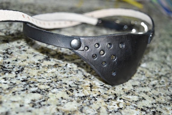 SLIM Leather Eye Patch With Adjustable Buckle Will Work for