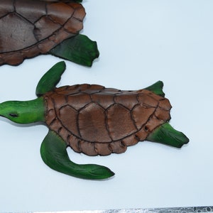 Leather Sea turtle wall hanging image 7