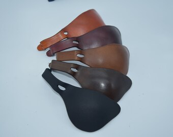 Leather eye patch handmade for unisex - needs glasses to work - will work for permanent use not touching the eye