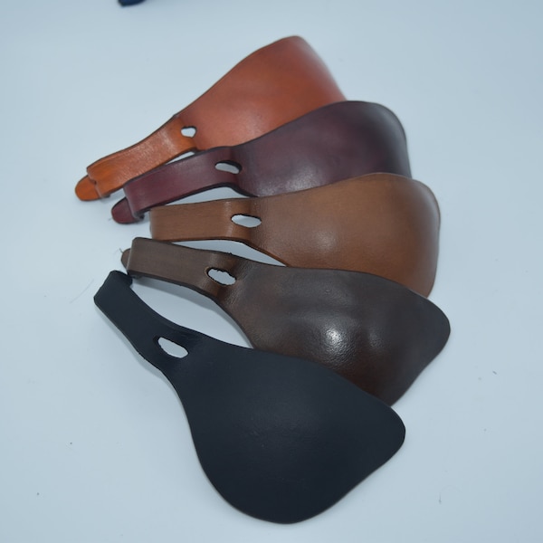 Leather eye patch handmade for unisex - needs glasses to work - will work for permanent use not touching the eye