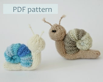 Strickmuster für Schnecke, gestrickte Schnecke, PDF Muster, Sofort-Download