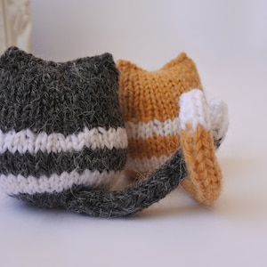 Cute stuffed animal cat lover gift, hand knitted tiny kitty cats image 5