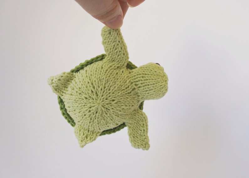 Mini turtle, stuffed animal, tiny plush sea turtle, sea creatures mini amigurumi, pocket toy, crochet turtle, green turtle knit turtle image 8
