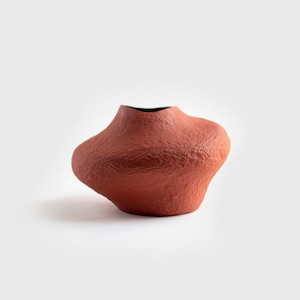 Vaso decorativo per fiori secchi, vaso rosso in cartapesta