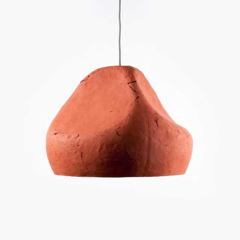 Paper Mache red Light Sculpture Sensi for the dining room