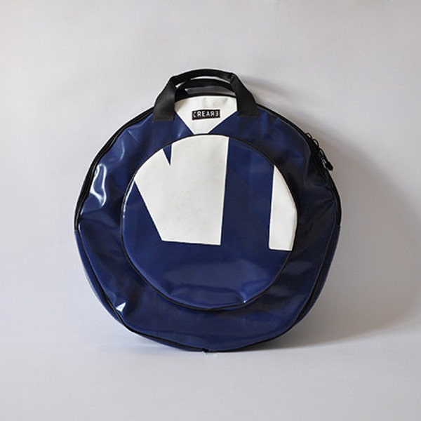 eco Cymbal bag, drum case, 22”, Eco drum cymbals soft case No 23 of 30, eco friendly, drum bag, cymbal case, handmade, white, blue, eco
