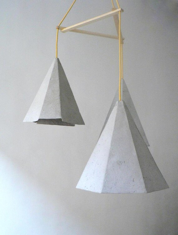 Pappmaché-Lampe Crystals II Lampe Pappmaché Hängelampe Pappmaché-Lampe Crystals II Lampe Pappmaché Hängelampe