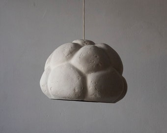 Pendant Light made from Paper Mache - Sensi I White