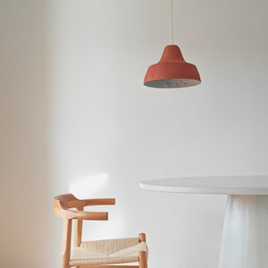 Lampada da comodino Classica, Lampada a sospensione con spina in cartapesta, Luce notturna in cartapesta