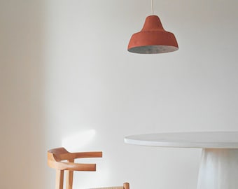 Lámpara de noche Classica, Lámpara colgante con enchufe de papel maché, Luz de noche hecha de papel maché