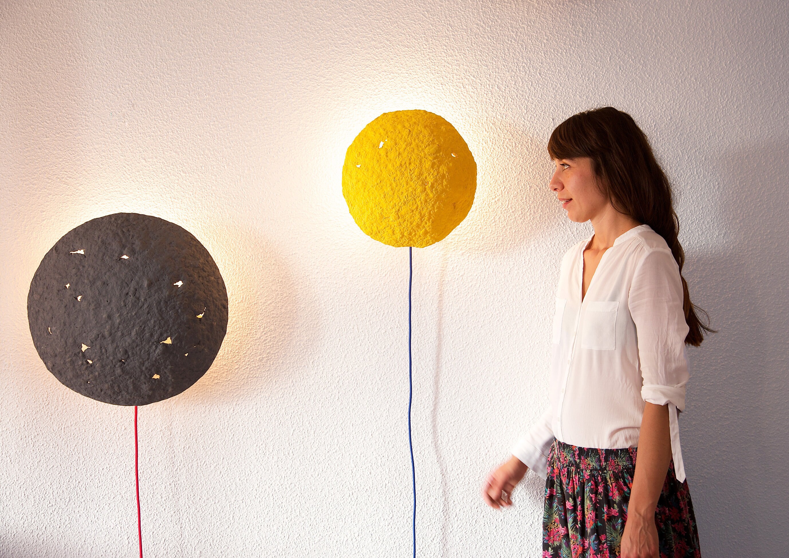 Paper wall sconce outlet