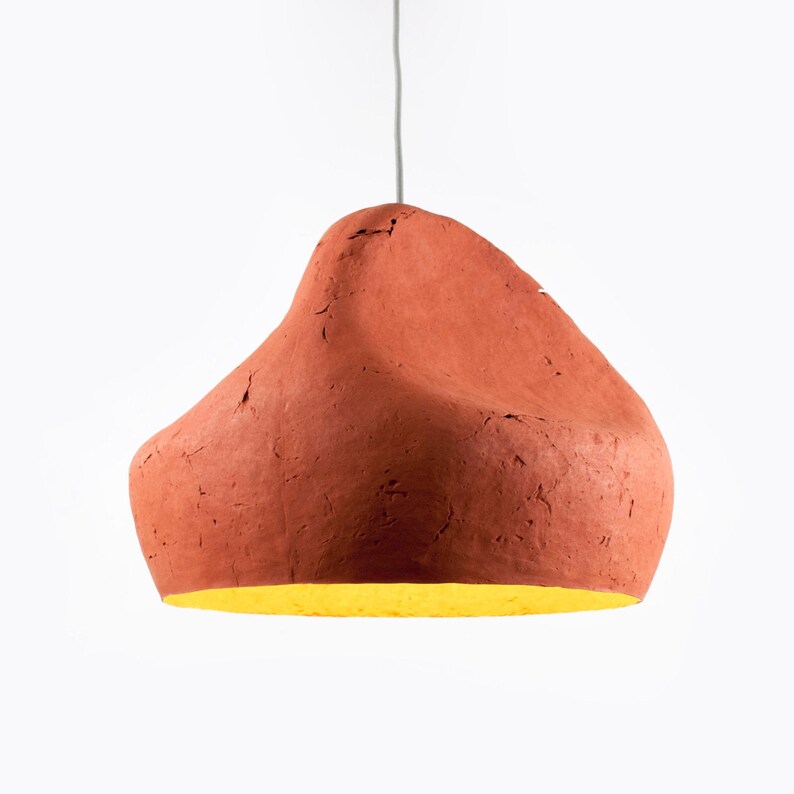 Paper Mache red Light Sculpture Sensi for the dining room