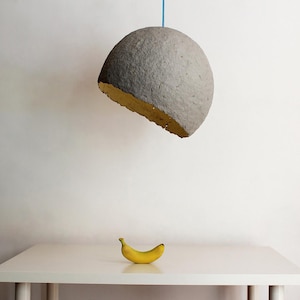 Industrial Lighting from Paper Mache, Industrial Light for Loft, Paper Mache Lamp for Kitchen Island - Globe