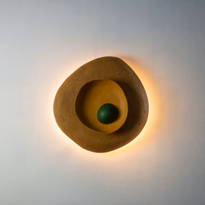 Wall Sconce Organic Lamp from Paper Mache - Italian Siena