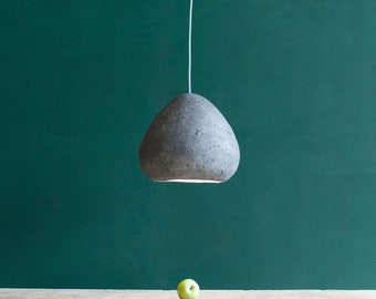 Industrial Light Fixture made from Paper Mache - Morphe Natural Grey