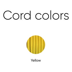 May include: Three cord samples in different colors: cotton white, yellow, and olive green.