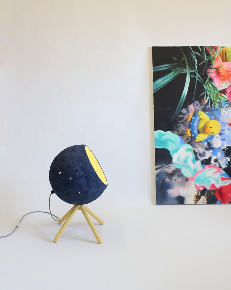 Floor Lamp Light Wooden Industrial Lamps Paper Lampshade Lighting Modern Mache Pluto