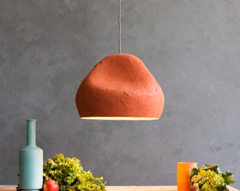 Dining room lighting made from paper mache, Paper lamp Sensi II