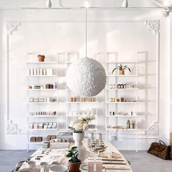 Modern Chandelier From Paper Mache Ceiling Light for Kitchen