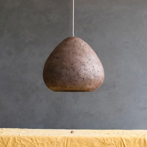 Giant Modern Pendant Light from Paper Mache - Morphe Black Umbra