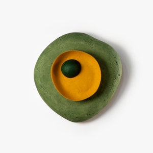 Organic Wall Light from Paper Mache - Veronese Green