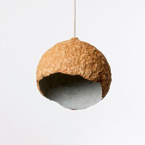 Small  brown Nursery Night Light from Paper Mache