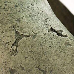 detail of Modern green Pendant Light made of paper mache