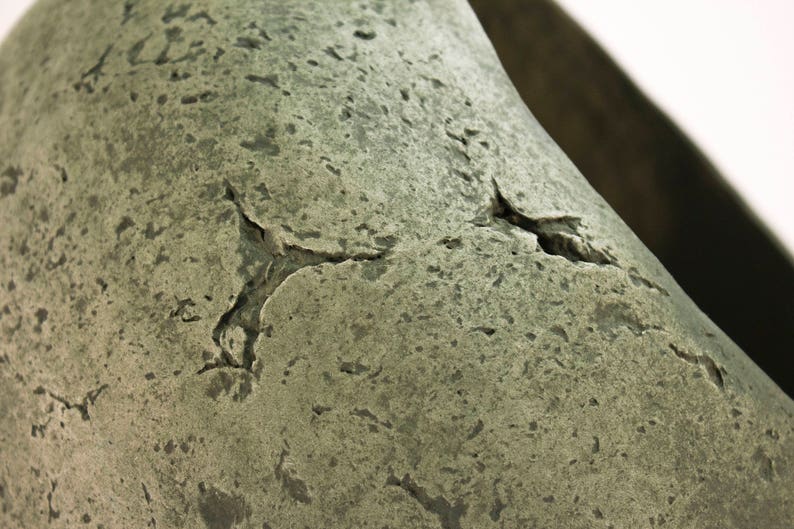 detail of Modern green Pendant Light made of paper mache